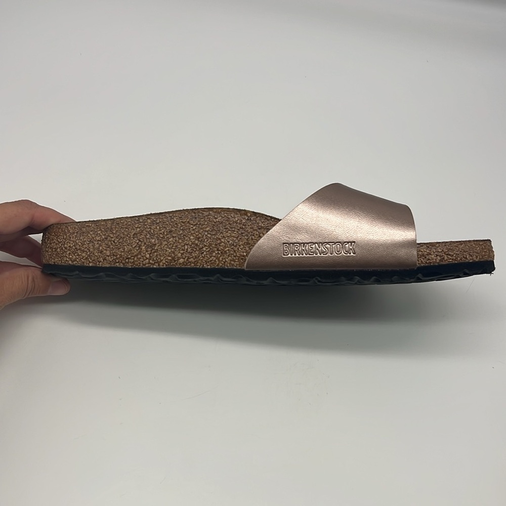 Birkenstock - Madrid Birko Flor One Adjustable Strap Slip On Copper Sandal SZ 9 - Picture 6 of 16